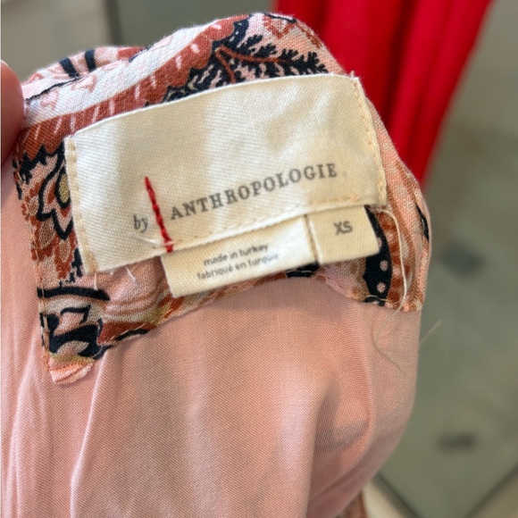 Anthropologie Cady Paisley Tiered Mockneck Tunic Dress Long Sleeve Dress XS - Picture 5 of 5